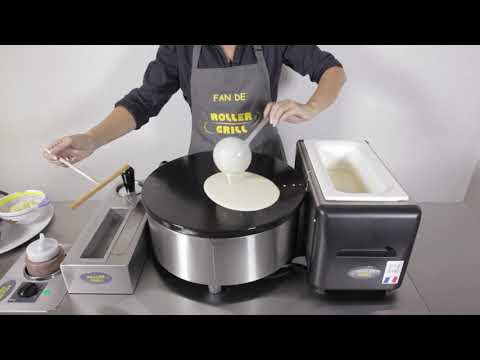 Vidéo comment faire des crêpes sur une crêpière professionnele