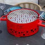 P'tit Grill Barbecue rouge de Table Acier - GRILL CHIC repas extérieur 