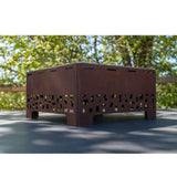 Brasero P'tit CEVENOL 35x35cm CORTEN - GRILL CHIC vu d'angle