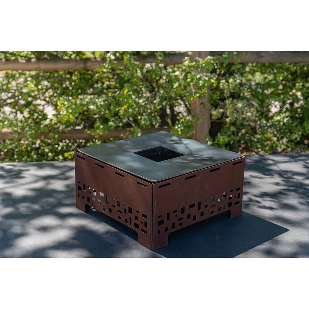 Brasero P'tit CEVENOL 35x35cm CORTEN - GRILL CHIC vu dans la nature