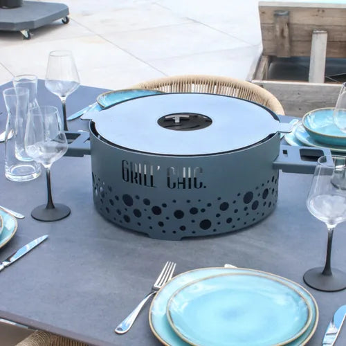 P'tit Grill Brasero Plancha de Table Acier - GRILL CHIC acier gris anthracite