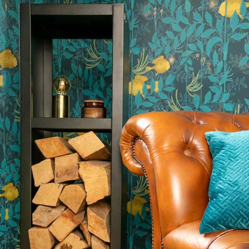 Range-bûches Meuble Studio - LE MARQUIER décoration pratique robuste acier noir