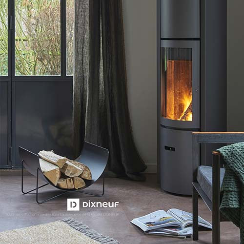 Range-bûches FILEO 30 - DIXNEUF acier noir givré
