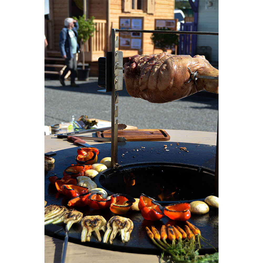 Rôtissoire pour Braséro - GRILL CHIC avec nourriture