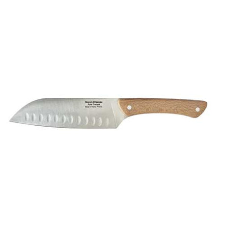 Couteau Santoku Alvéolé Solange Manche Platane - GOYON-CHAZEAU