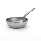 Sauteuse paysanne en acier MINERAL B BOIS 24 cm DE BUYER avec manche en bois de hêtre