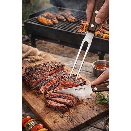 Set Barbecue avec couteau et fourchette - FISCHER en promotion