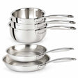 Lot de 3 Casseroles et 2 Poêles Inox CASTEL'PRO - CRISTEL