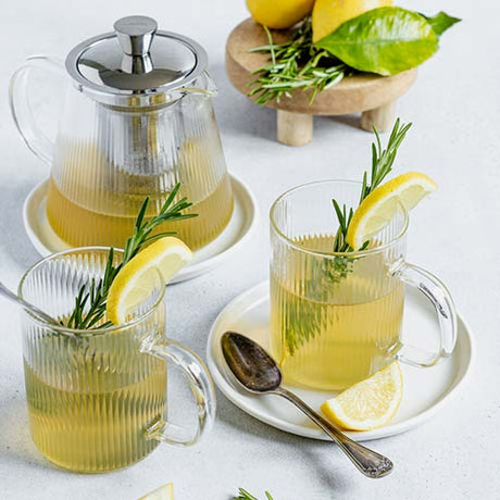 Set Darjeeling : 2 mugs en verre et théière assortie - CRISTEL verre borosilicate