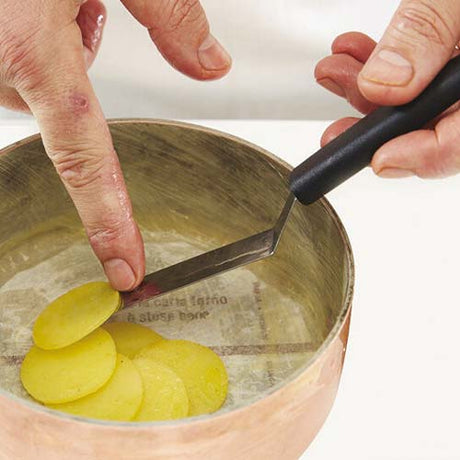 Spatule professionnelle inox coudée - MATFER dressage, chocolat, présentation, confiserie, chefs