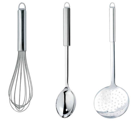 Lot de spatules et fouet inox - CRISTEL