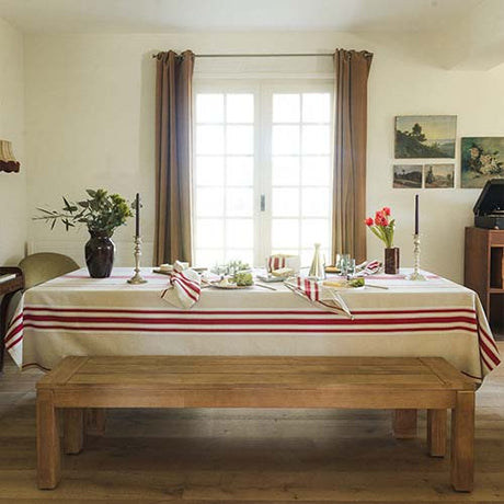 Art de la table collection CORDA METIS - ARTIGA rayures rouges et blanches