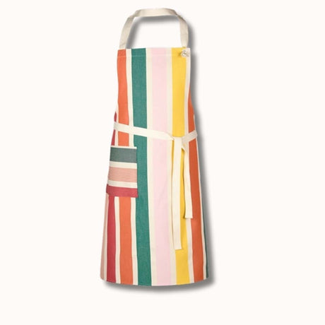 Tablier Réglable GARLIN Melon - ARTIGA en coton rayures