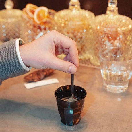 Lot de 6 verres noir 9 cl - PICARDIE - DURALEX boissons chaudes ou froides