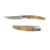 Couteau pliant Le Thiers Pirou 12cm Olivier avec Etui en cuir OFFERT - GOYON-CHAZEAU