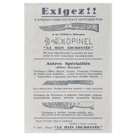 Torchon de cuisine beige « Exigez ! » – OPINEL