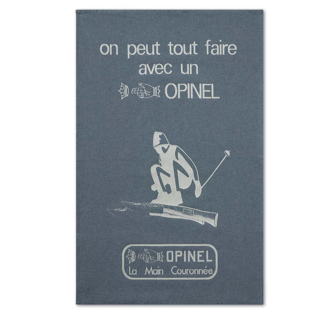 Torchon de cuisine bleu « On peut tout faire… » – OPINEL