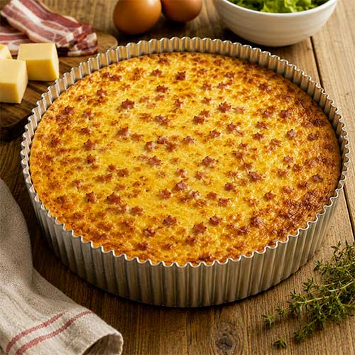 Tourtière cannelée perforée en fer blanc 28 cm - GOBEL en promo
