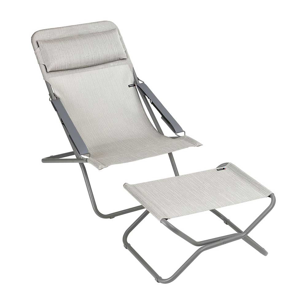 Tabouret/repose-pied pliant NEXT toile Batyline DUO - LAFUMA transabed assorti next