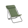 Chaise longue pliante compacte MAXI TRANSAT + toile BeComfort - LAFUMA olive