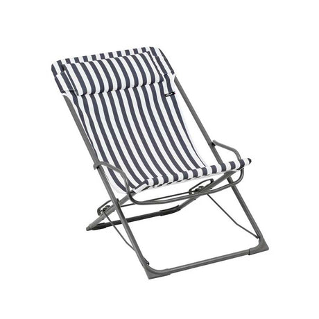 Transat jardin oscillant rayures Transaswing Airlon LAFUMA marron terre