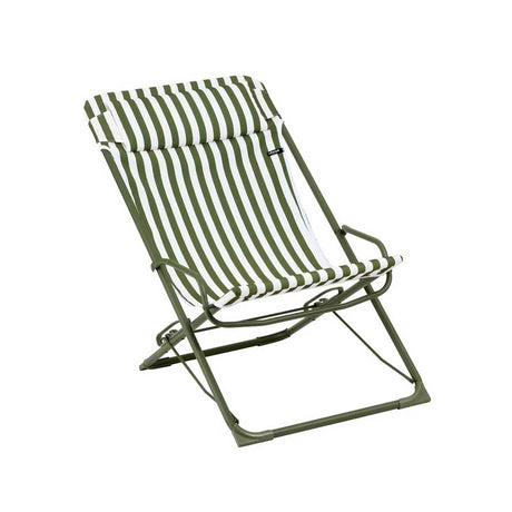 Transat jardin oscillant rayures Transaswing Airlon LAFUMA vert moss