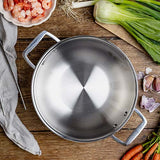 Wok Inox Castel'Pro anses fixes - CRISTEL design et service à table compatible four