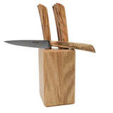 Bloc de Table 6 couteaux Epure Olivier avec un couteau de profile- Au Sabot