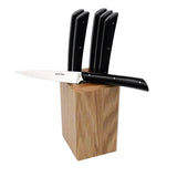 Bloc de Table 6 couteaux Epure Noir avec couteau de profile - Au Sabot
