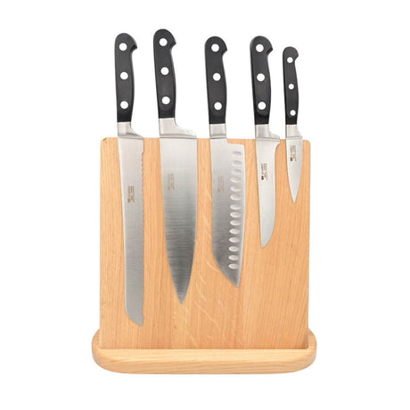 Set de Couteaux de Cuisine Forgés sur support magnétique en bois - Au Sabot