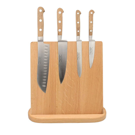 Set de 4 couteaux de cuisine Tradichef sur support bois magnétique - GOYON-CHAZEAU