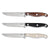 Présentation des 3 manches différents des couteaux à steak de la collection Bistronome de la coutellerie Au Nain.
