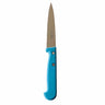 Couteau d'Office à lame crantée ou couteau tomate à manche turquoise - Au Sabot