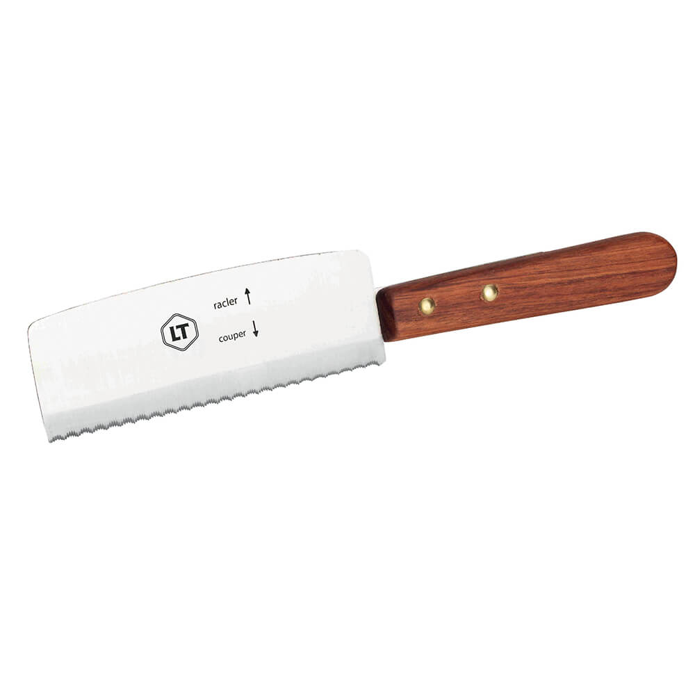 couteau spécial Raclette Louis Tellier avec un côté lisse et un côté racloir