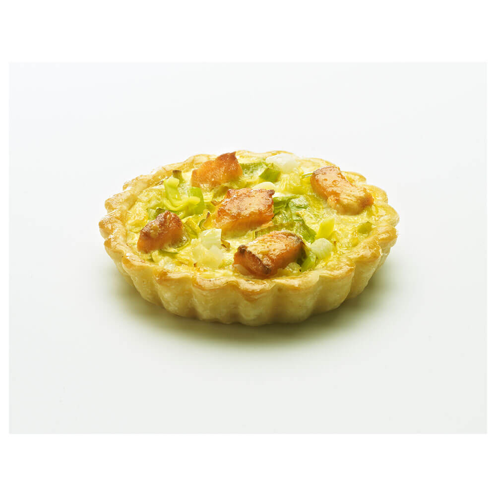 quiche poireau réalisée dans moule à tartelette anti-adhérent - GOBEL