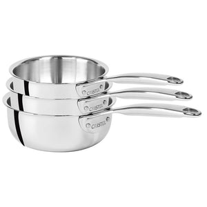 Série de 3 Casseroles CASTEL'PRO Cristel Inox
